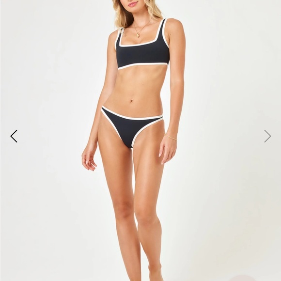 NWT L Space Black and White Bikini Set - Picture 6 of 7